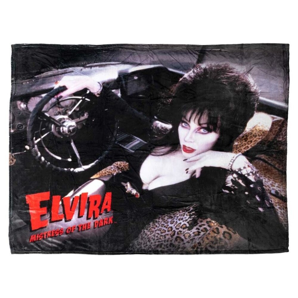 ELVIRA Mobile Macabre Velvety Soft Plush Blanket Throw 50"X60" NWT